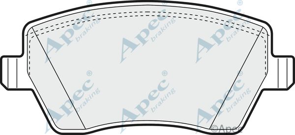 APEC BRAKING stabdžių trinkelių rinkinys, diskinis stabdys PAD1312